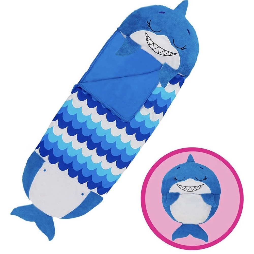 Happy Nappers Surfy the Shark Blue Sleepy Sack Pillow Medium 54x20 New
